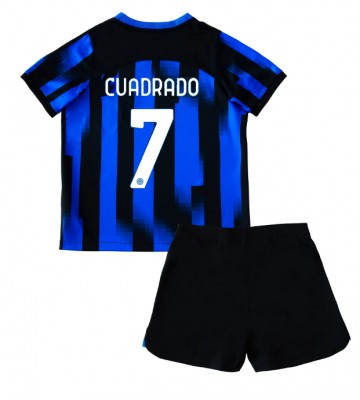 Inter Milan Juan Cuadrado #7 Koszulka Podstawowych Dziecięca 2023-24 Krótki Rękaw (+ Krótkie spodenki)